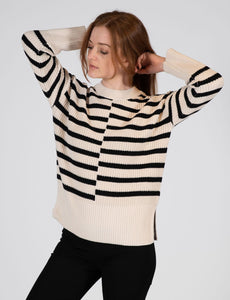 Striped sweater, knitted