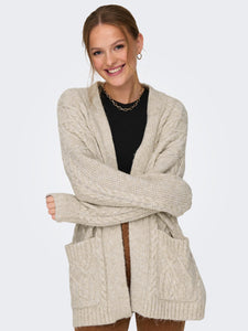 ONLCOZY LIFE LS OPEN CABLE CARDIGAN KNT