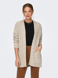 ONLCOZY LIFE LS OPEN CABLE CARDIGAN KNT