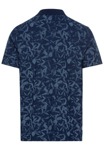 Pique Poloshirt mit floralem Print