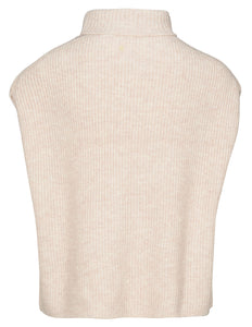 Turtleneck vest knitted